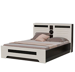 Престиж СП-06 Кровать с подъемным механизмом и основанием цвет венге цаво/жемчужный лен