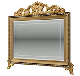Версаль Зеркало СВ-08 с короной цвет слоновая кость