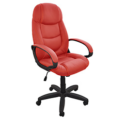 Кресло для компьютера Электра 1П эко-кожа красная