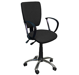 Кресло для компьютера Ультра люкс хром эко-кожа черная