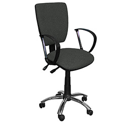 Кресло для компьютера Ультра люкс хром ткань цвет серый