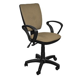 Кресло для компьютера Ультра люкс ткань цвет бежевый
